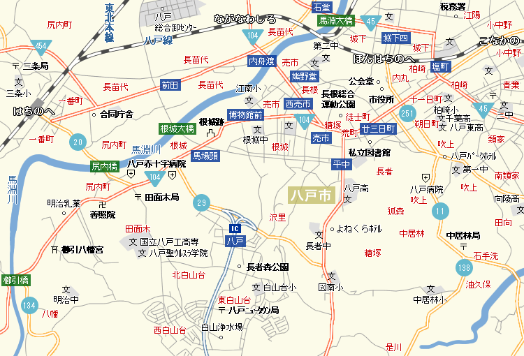 八戸市の売買建物物件を地図から 八戸サンショウ不動産